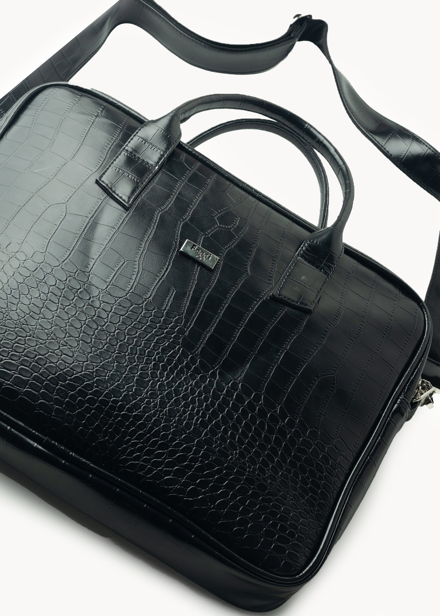 Luxe croc Laptop Bag