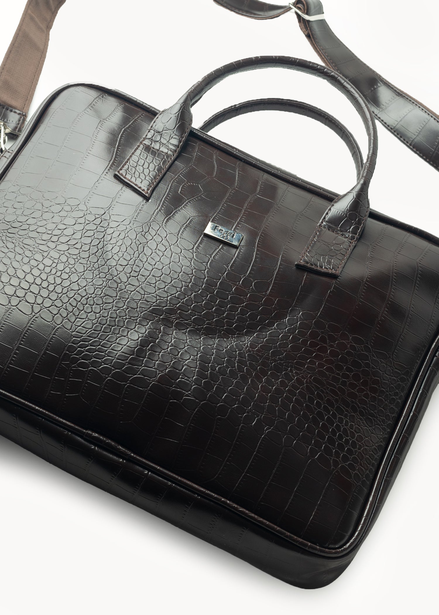 Luxe croc Laptop Bag